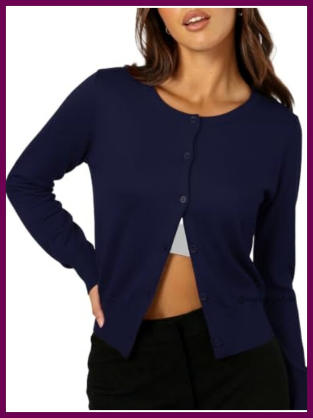 Cropped Cardigan Women Long Sleeve Button Up Knit Sweater Lightweight Shrug